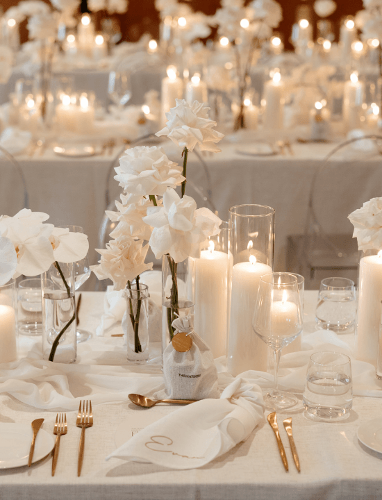 White 7cm x 20cm Event Pillar - Pack of 24