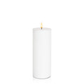 White 8cm x 20cm LED Pillar Pack of 1