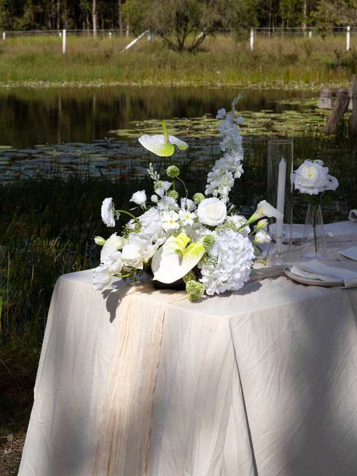 White Delphinium & Anthurium Cloud - Extra Large