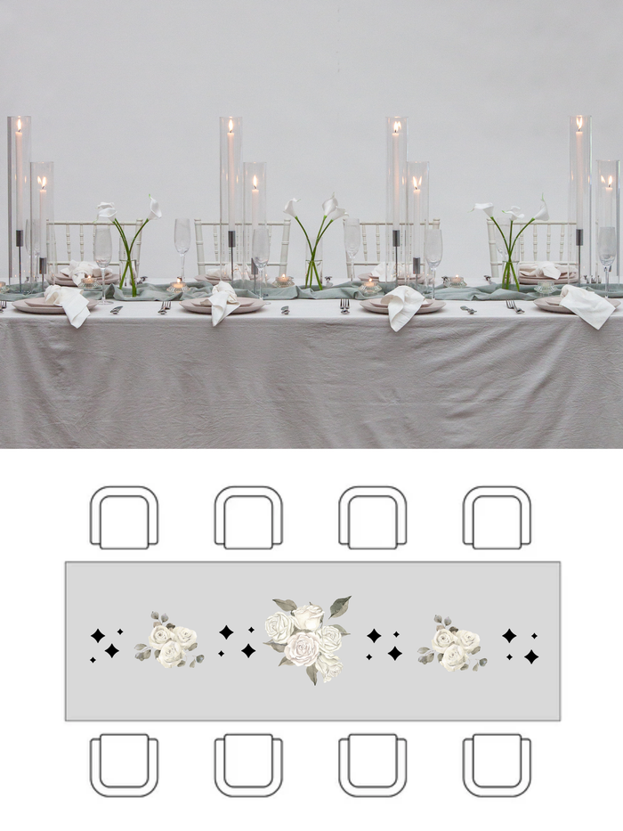 White Dinner Candles with Silver Metal Holders Wedding Bundle (Copy) Pack of 1