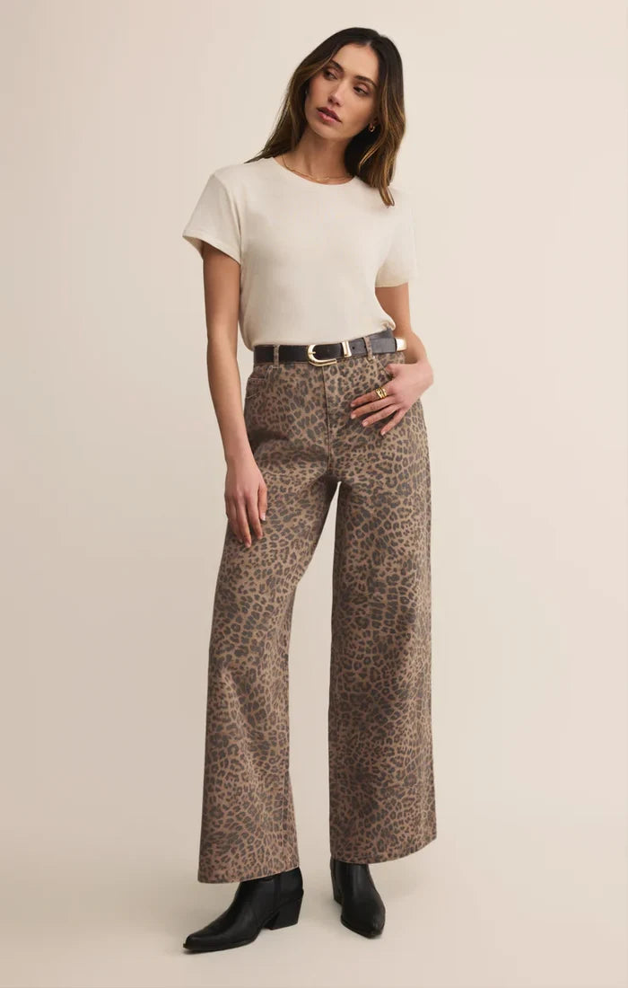 Z-Supply | Marli Denim Leopard Pant